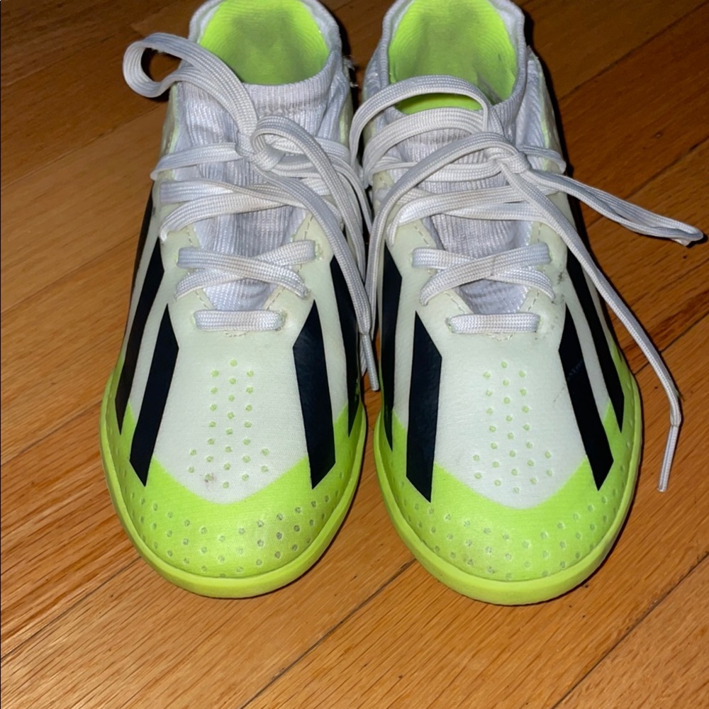 Adidas Crazyfast Kids Lime Green and Black Turf Shoes Sneakers - Picture 6 of 7